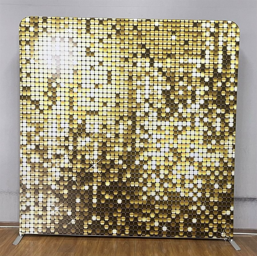 Gold sequin photo booth backdrop available to hire in Perth