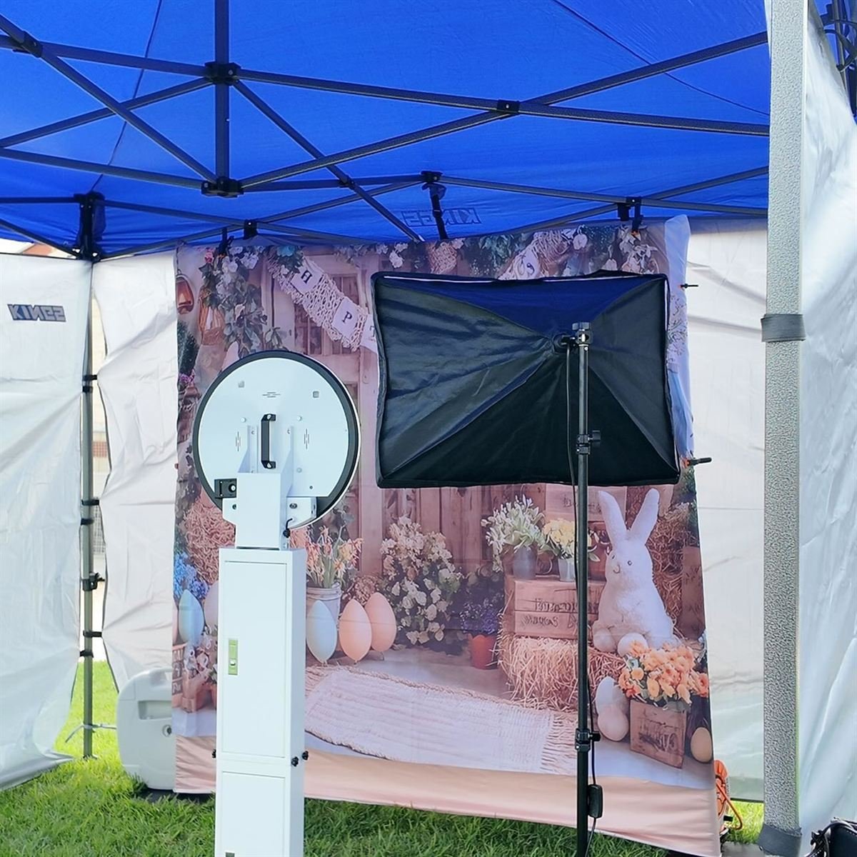 Guests at a Perth corporate event photo booth