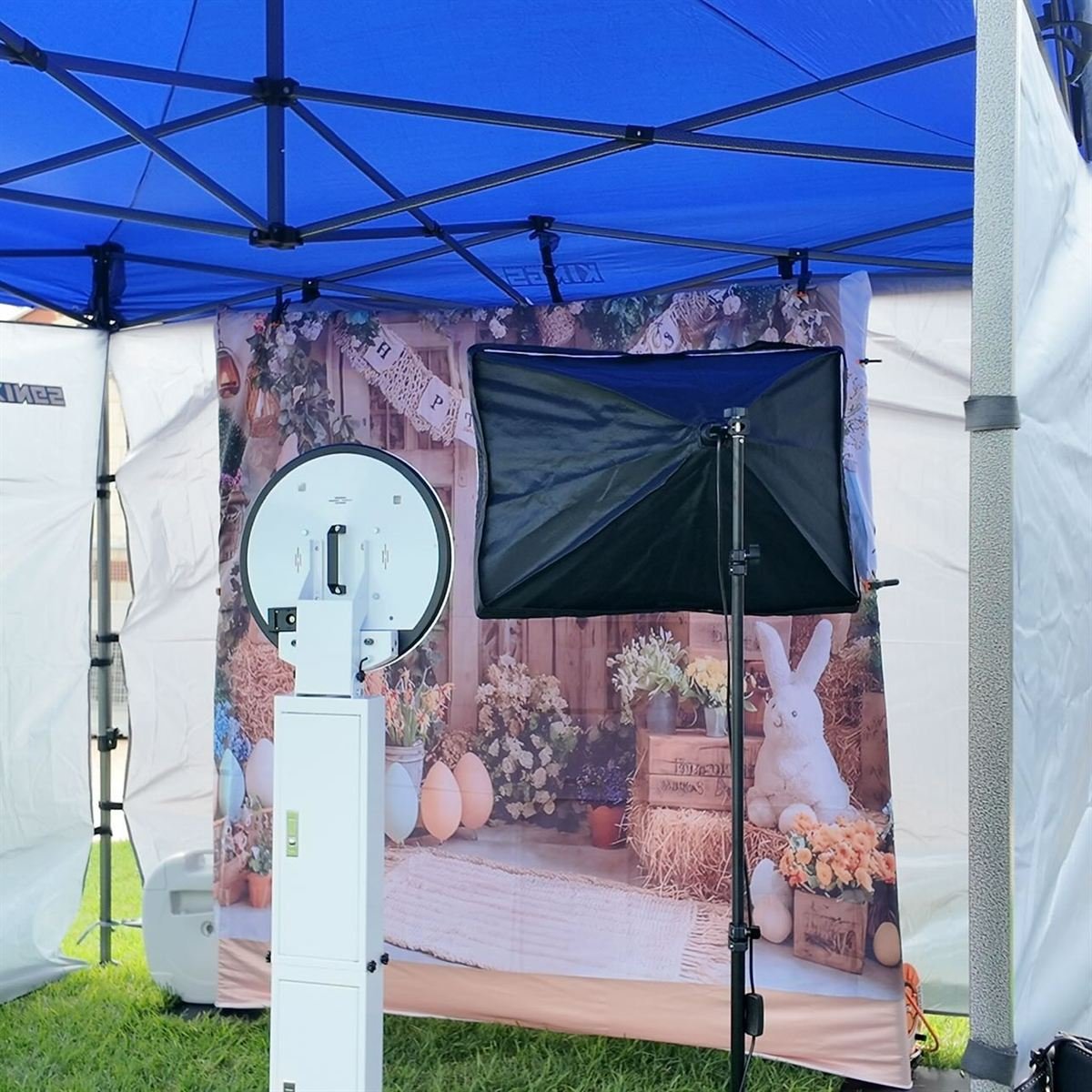 Guests at a Perth corporate event photo booth